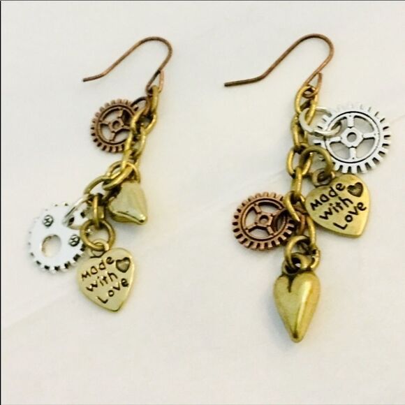 NEW Mix Metal Hanging Earrings Steampunk Jewelry - Picture 3 of 5